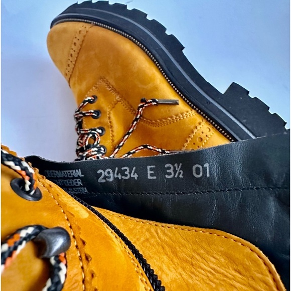 Paul Green Ceylo Combat Boot CURRY NUBUK - Picture 9 of 10